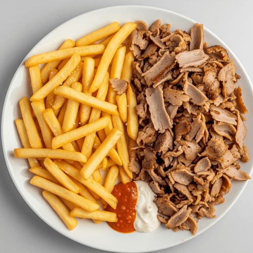 Chips, Cheese Stir Fired Doner 